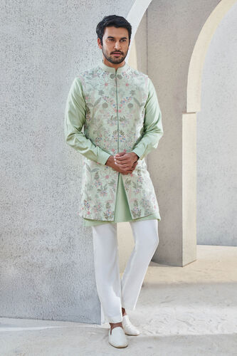 Dhruvam Nehru Jacket - Sage Green, Sage Green, image 1